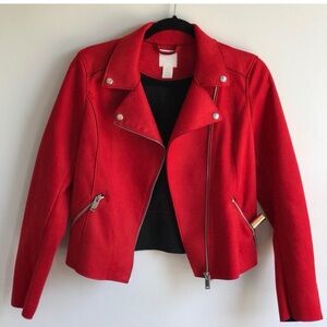 H&M Vibrant Red Motor/Biker Jacket